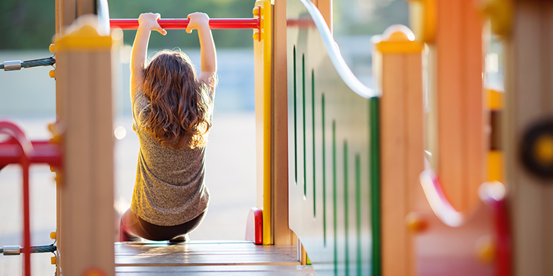 Small child on playground